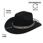 Chokore Chokore Cowboy Hat with Multicolor Belt (Black) 