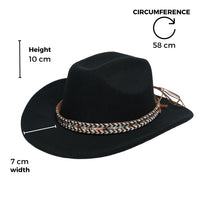 Chokore Chokore Cowboy Hat with Multicolor Belt (Black)