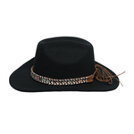 Chokore Chokore Cowboy Hat with Multicolor Belt (Black) 