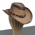 Chokore  Chokore Vintage Cowboy Hat with Ox head Belt (Light Brown)