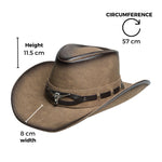 Chokore  Chokore Vintage Cowboy Hat with Ox head Belt (Light Brown)