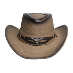 Chokore Chokore Vintage Cowboy Hat with Ox head Belt (Light Brown) 