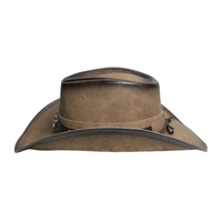 Chokore Chokore Vintage Cowboy Hat with Ox head Belt (Light Brown)