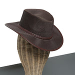 Chokore Chokore Mesh Cowboy Hat with Braided Belt (Dark Brown) 