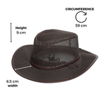 Chokore Chokore Mesh Cowboy Hat with Braided Belt (Dark Brown)