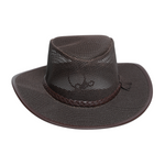 Chokore Chokore Mesh Cowboy Hat with Braided Belt (Dark Brown) 