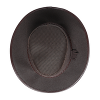 Chokore Chokore Mesh Cowboy Hat with Braided Belt (Dark Brown)