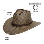 Chokore  Chokore Western Sunshade Straw Cowboy Hat (Brown)