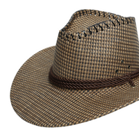 Chokore Chokore Western Sunshade Straw Cowboy Hat (Brown)