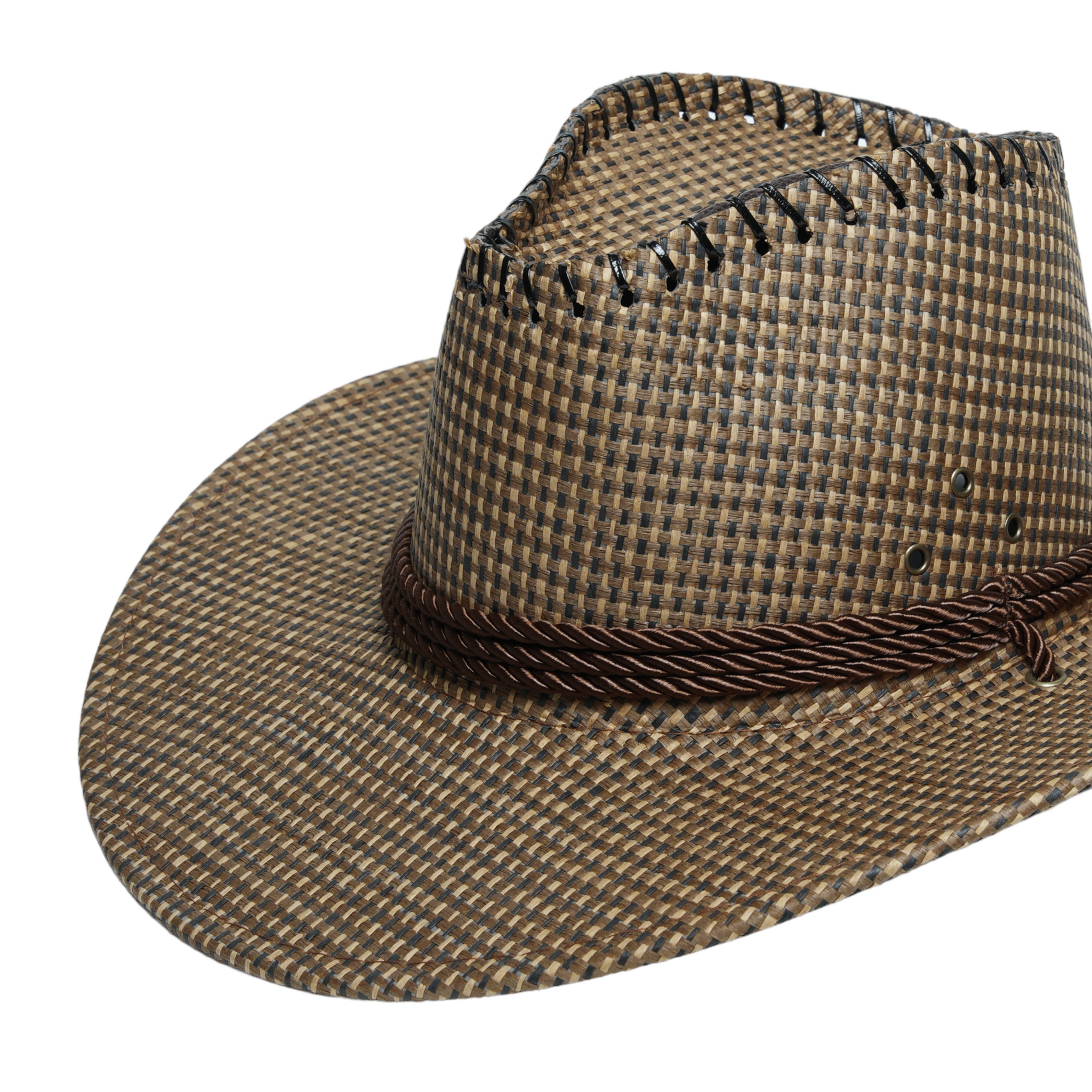 Chokore Western Sunshade Straw Cowboy Hat (Brown)