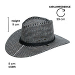 Chokore Chokore Western Sunshade Straw Cowboy Hat (Black) 