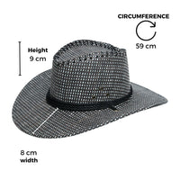 Chokore Chokore Western Sunshade Straw Cowboy Hat (Black)