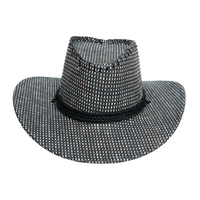 Chokore Chokore Western Sunshade Straw Cowboy Hat (Black)