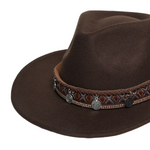 Chokore Chokore Cowboy Hat with Coin Belt (Coffee) 