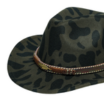 Chokore Chokore Cow Print Cowboy Hat (Olive Green) 