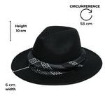 Chokore Chokore Boho Chic Fedora Hat (Black) 