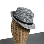 Chokore  Chokore Classic Straw Fedora Hat (Black & White)