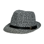 Chokore Chokore Classic Straw Fedora Hat (Black & White) 