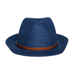 Chokore Chokore Classic Jazz Straw Fedora Hat (Navy Blue) 