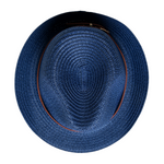 Chokore Chokore Classic Jazz Straw Fedora Hat (Navy Blue) 