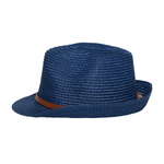 Chokore Chokore Classic Jazz Straw Fedora Hat (Navy Blue) 