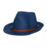 Chokore Chokore Classic Jazz Straw Fedora Hat (Navy Blue) 