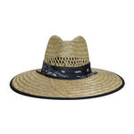 Chokore Chokore Wide Brim Grass Panama Straw Hat (Beige) 