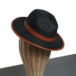 Chokore Chokore Minimal Straw Fedora Hat (Black) 