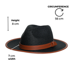 Chokore Chokore Minimal Straw Fedora Hat (Black) 