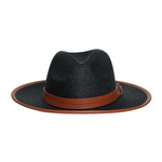 Chokore Chokore Minimal Straw Fedora Hat (Black) 