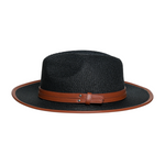 Chokore Chokore Minimal Straw Fedora Hat (Black) 