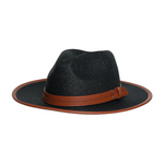 Chokore Chokore Minimal Straw Fedora Hat (Black) 