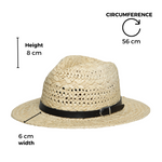 Chokore Chokore Woven Straw Fedora Hat (Beige) 