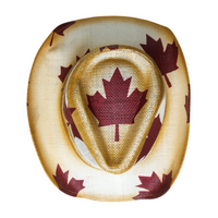 Chokore Chokore Maple Leaf Handcrafted Straw Cowboy Hat (Camel)