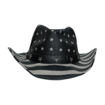 Chokore Chokore American Print Handcrafted Straw Cowboy Hat (Grey) 