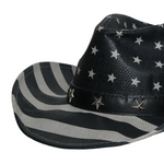 Chokore Chokore American Print Handcrafted Straw Cowboy Hat (Grey) 