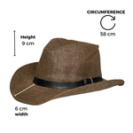 Chokore  Chokore Sunshade Straw Fedora Hat (Brown)