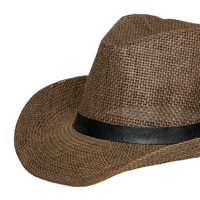 Chokore Chokore Sunshade Straw Fedora Hat (Brown)