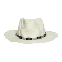 Chokore Chokore Summer Straw Hat with Buckle Belt (Off White)