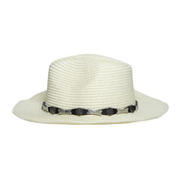 Chokore Chokore Summer Straw Hat with Buckle Belt (Off White)