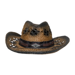 Chokore Chokore Rustic Straw Cowboy Hat (Dark Brown) 