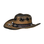 Chokore Chokore Rustic Straw Cowboy Hat (Dark Brown) 