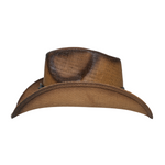 Chokore Chokore Handcrafted Straw Cowboy Hat with Bull Head Belt (Brown) 