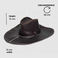 Chokore Chokore Maverick Leather Cowboy Hat (Chocolate Brown)