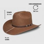 Chokore  Chokore Heritage Pinched Cowboy Hat (Brown)