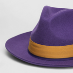 Chokore Chokore Urban Glam Fedora Hat with Bowtie Detail (Purple) 