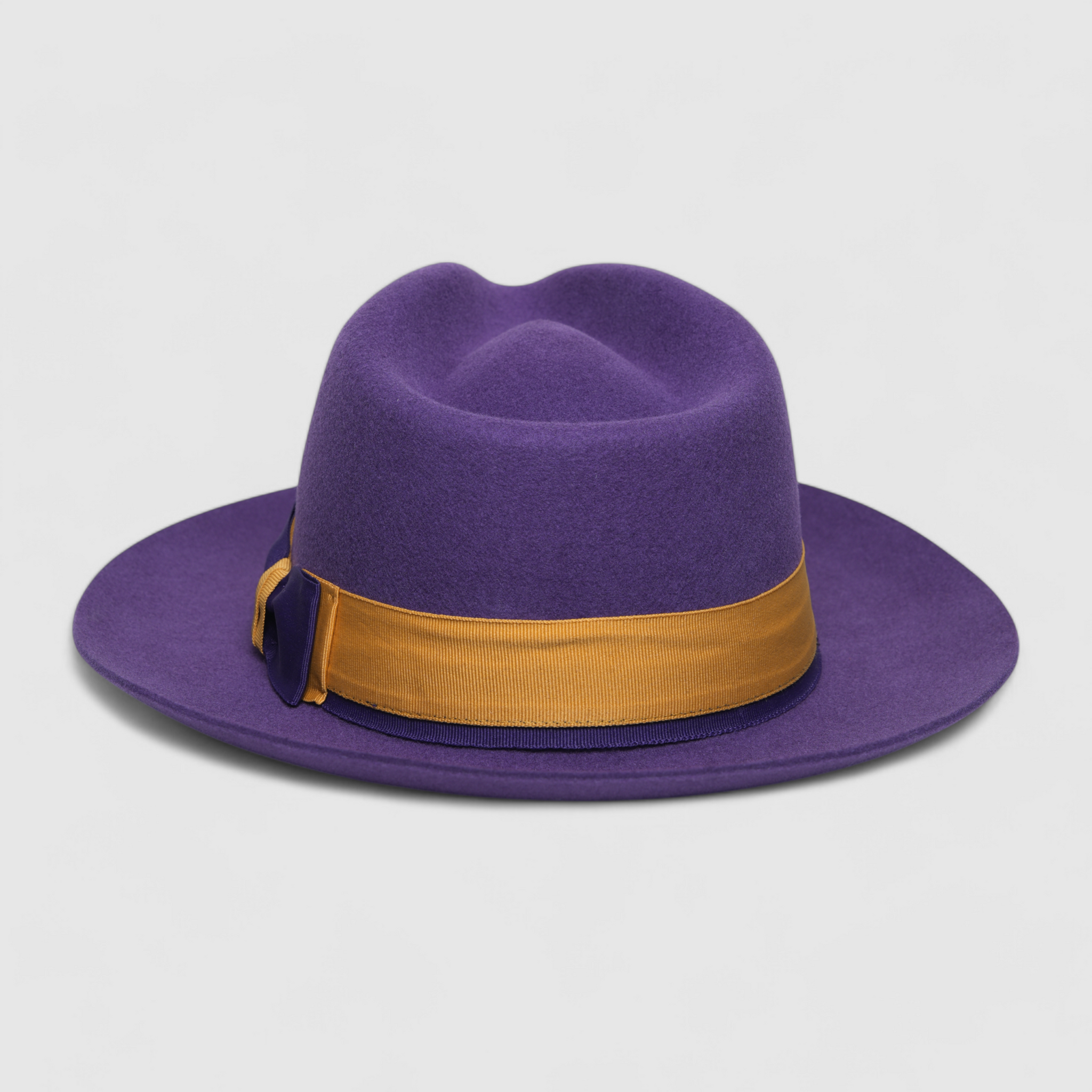 Chokore Urban Glam Fedora Hat with Bowtie Detail (Purple)