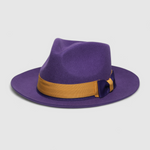 Chokore Chokore Urban Glam Fedora Hat with Bowtie Detail (Purple) 