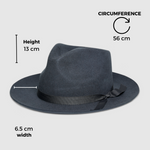 Chokore  Chokore Retro Iconic Fedora Hat (Dark Grey)