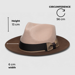 Chokore  Chokore Urban Glam Fedora Hat with Bowtie Detail (Beige)